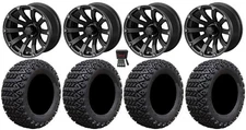 LSI Beast 14" Golf Wheels Matte Black 23" X-Trail Tires Yamaha