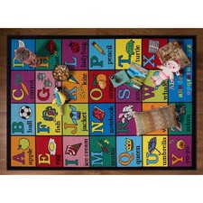 Children Rugs Kids Educational Learning Alphabet Non-Slip Rugs for Kids Room 5x7