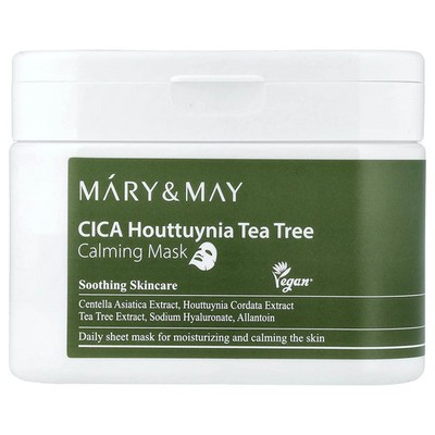 CICA Houttuynia Tea Tree Calming Beauty Mask, 30 Sheets, 14.1 oz (400 g)