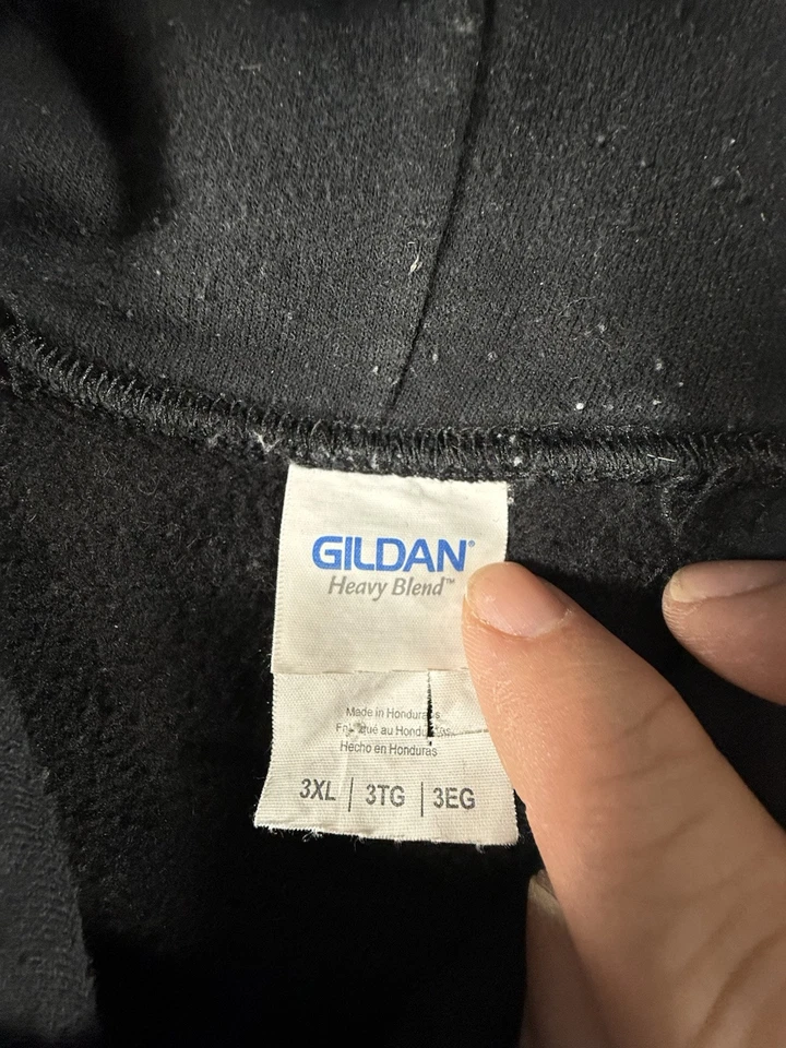 Suéter con Capucha Negro Vintage Años 90 Streetwear Para Hombre Talla 3XL Foto 3 de 4