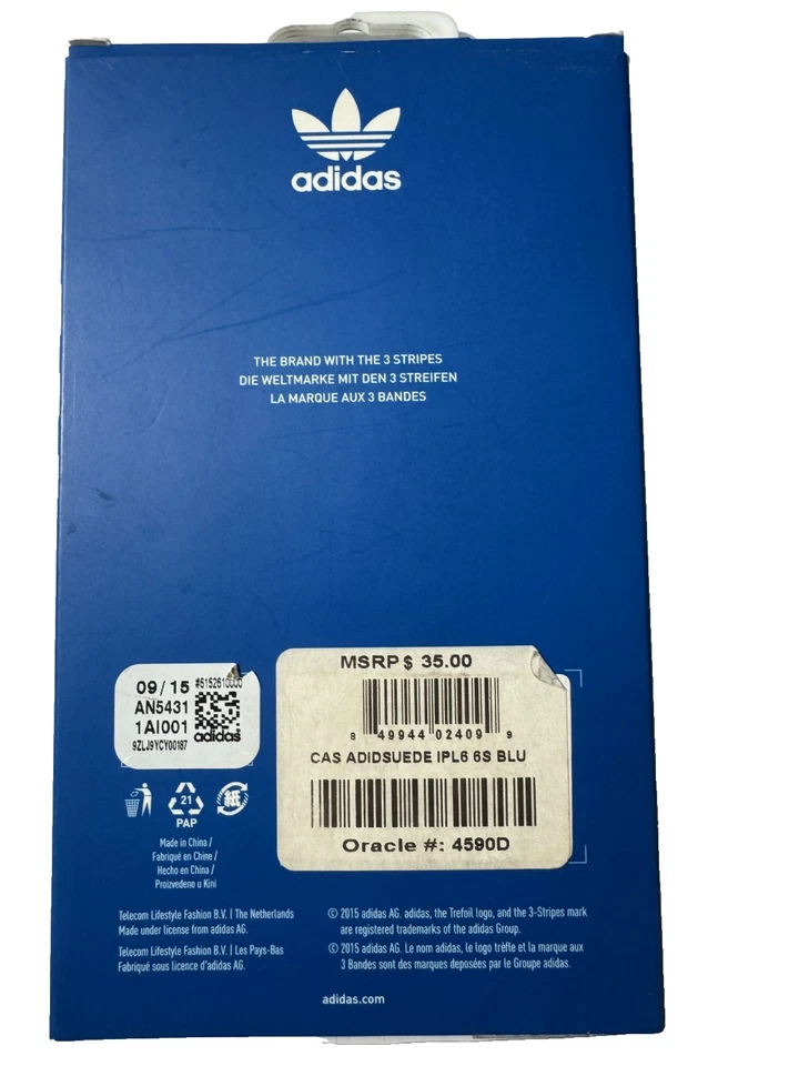 Capa Adidas para iPhone 6 Plus/6s Plus - Azul - Imagem 2 de 2