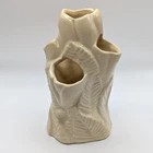 Niloak Vintage Tulip Vase Cream MCM Art Deco Arkansas Pottery Flower Planter 7in