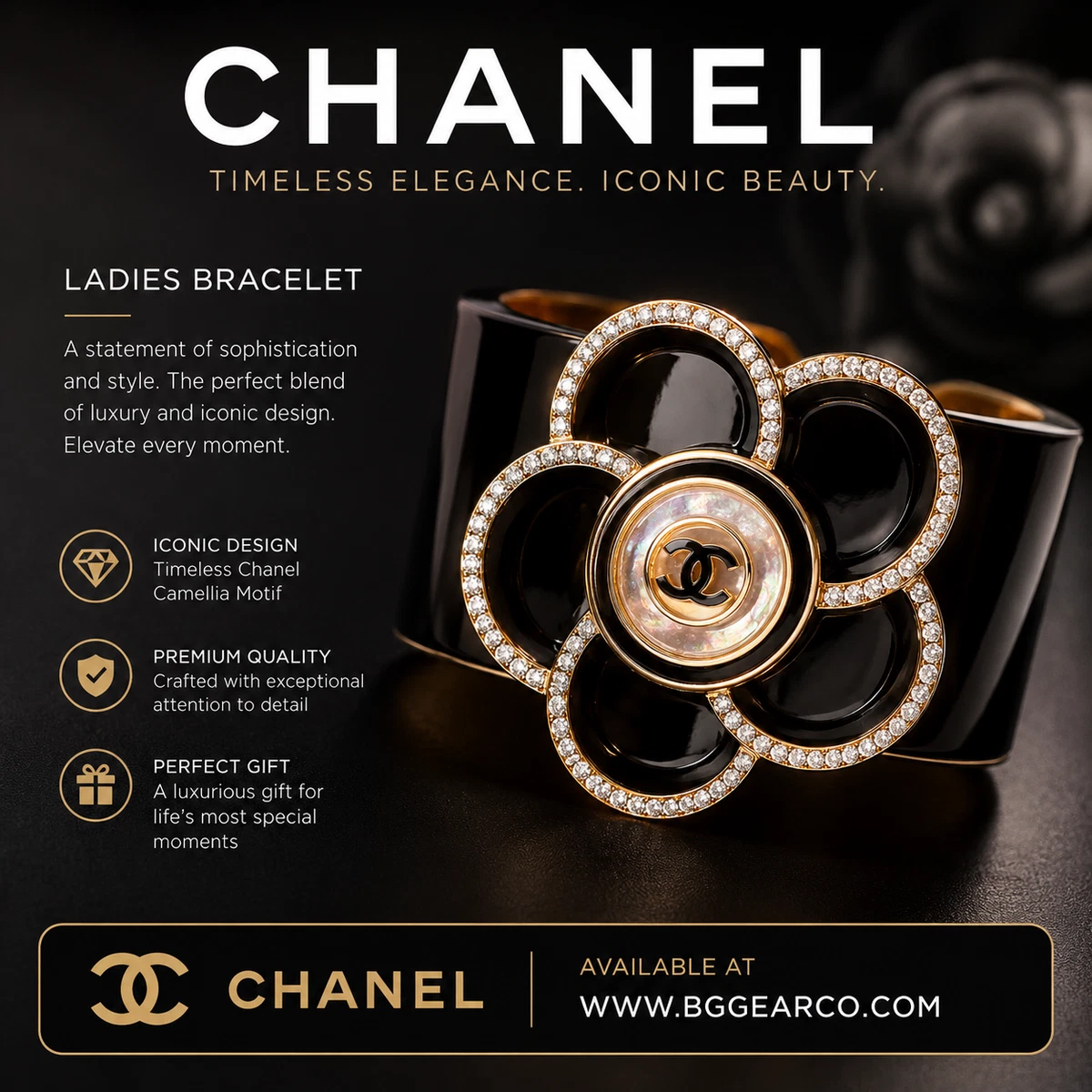 CHANEL Resin Black Fashion Bracelets for sale | eBay