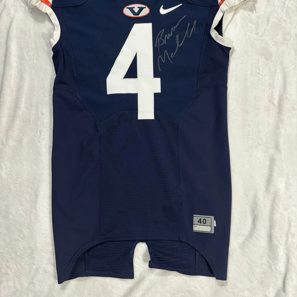 Virginia Cavaliers Football Jersey Nike Team Issued Uniform Signed Autograph #4 - Image 4 of 4