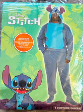 Disney Stitch Hooded Costume Complete Outfit Set Blue/Gray Polyester Size 2XL