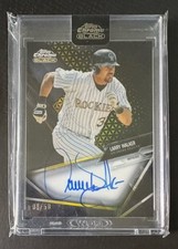 2021 Topps Chrome Black Gold Refractor Larry Walker Auto 1/50 HOF Rockies
