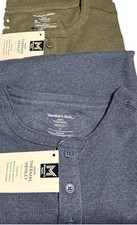 Member's Mark Men's Large Long Sleeve Waffle Knit Thermal Henley Shirt NWT Lot 2