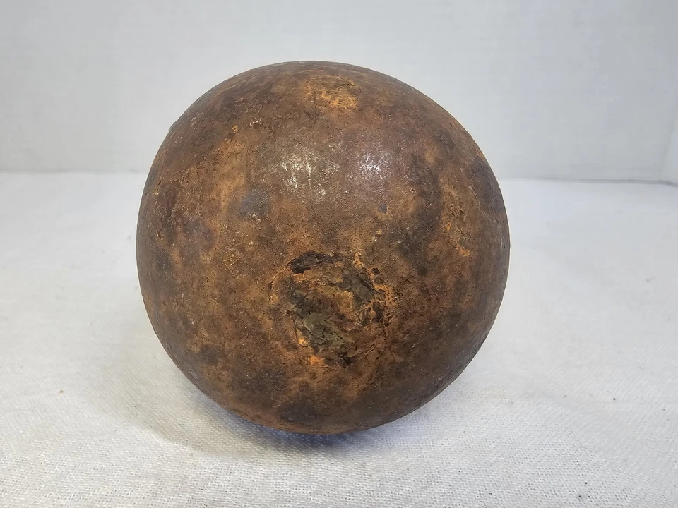 Antigua bola de cañón posible guerra civil de aproximadamente 2,75 pulgadas de diámetro Lote de 3,6 libras #2227 Foto 4 de 4