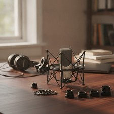 Anti-Vibration Microphone Shock Mount for Sennheiser MK4, MK8, -MT - Black Metal