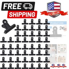 50 Pcs Metal Bulldog Clips, Gold Bull Binder,Mini Metal Paper Clips 0.87 in H...