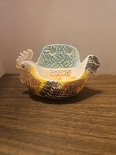 Vintage Ceramic Rooster Scouring Pad Holder Made In The USA