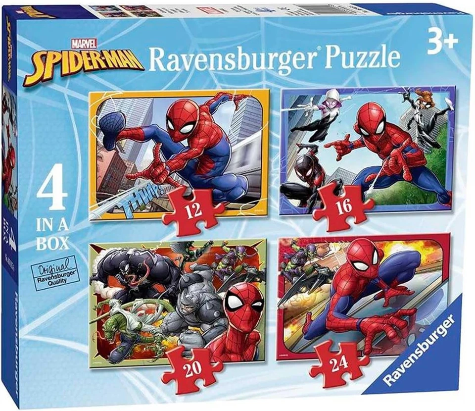 Ravensburger - Puzzles Marvel Spiderman 4 Pack | Puzzle Bambini 3 Anni In Su | R - Immagine 2 di 3