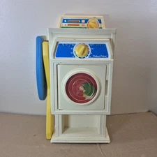 Vintage 1990 Fisher Price #2037 Laundry Center Washer Dryer Machine Pretend Play