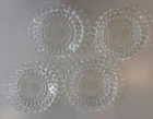 Anchor Hocking Bubble Pattern Dinnerware Set of 4 Plates 6 3/4 Diameter Vintage