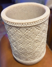 Peri Home Bathroom Tumbler Cream With Flowers 4  " High