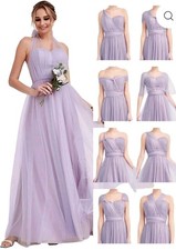 New JJs House Strapless Sweetheart Tulle Gown 6/8 Lilac Convertible Illusion