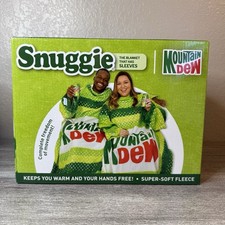 Mountain Dew Snuggie Fleece Blanket with Sleeves 71"x54" NEW IN BOX