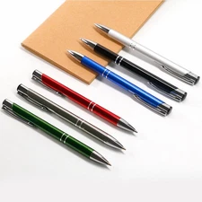Luxury Full Metal Ballpoint Pen 1mm Black Ink Gel Office Writing Stationery Gift