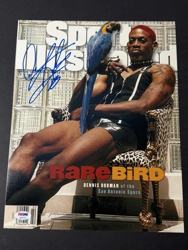 Dennis Rodman Signed 11x14 SI Cover Photo "Rare Bird" | PSA/DNA Authenticated