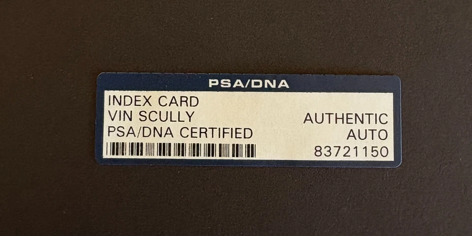 VIN SCULLY - 12x18" Framed Signed Card and 8x10 Photo Dodgers HOF Auto PSA COA - Image 4 of 4