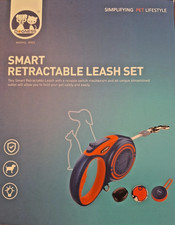 NIB Dogness Smart Retractable Dog Leash Bluetooth Speaker LED Light