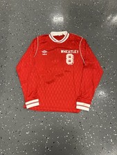 Vintage Umbro Soccer Jersey Long Sleeve USA Made Mens M Wheatley #8 Arrigali