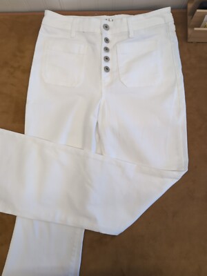 Style Co Curvy Fit Skinny Jeans Bootcut Highrise Bright White Sz6