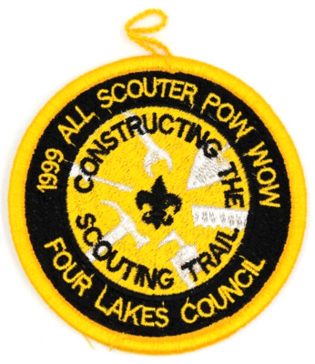 1999 All Scouter Pow Wow Four Lakes Council Patch Wisconsin Boy Scouts BSA WI