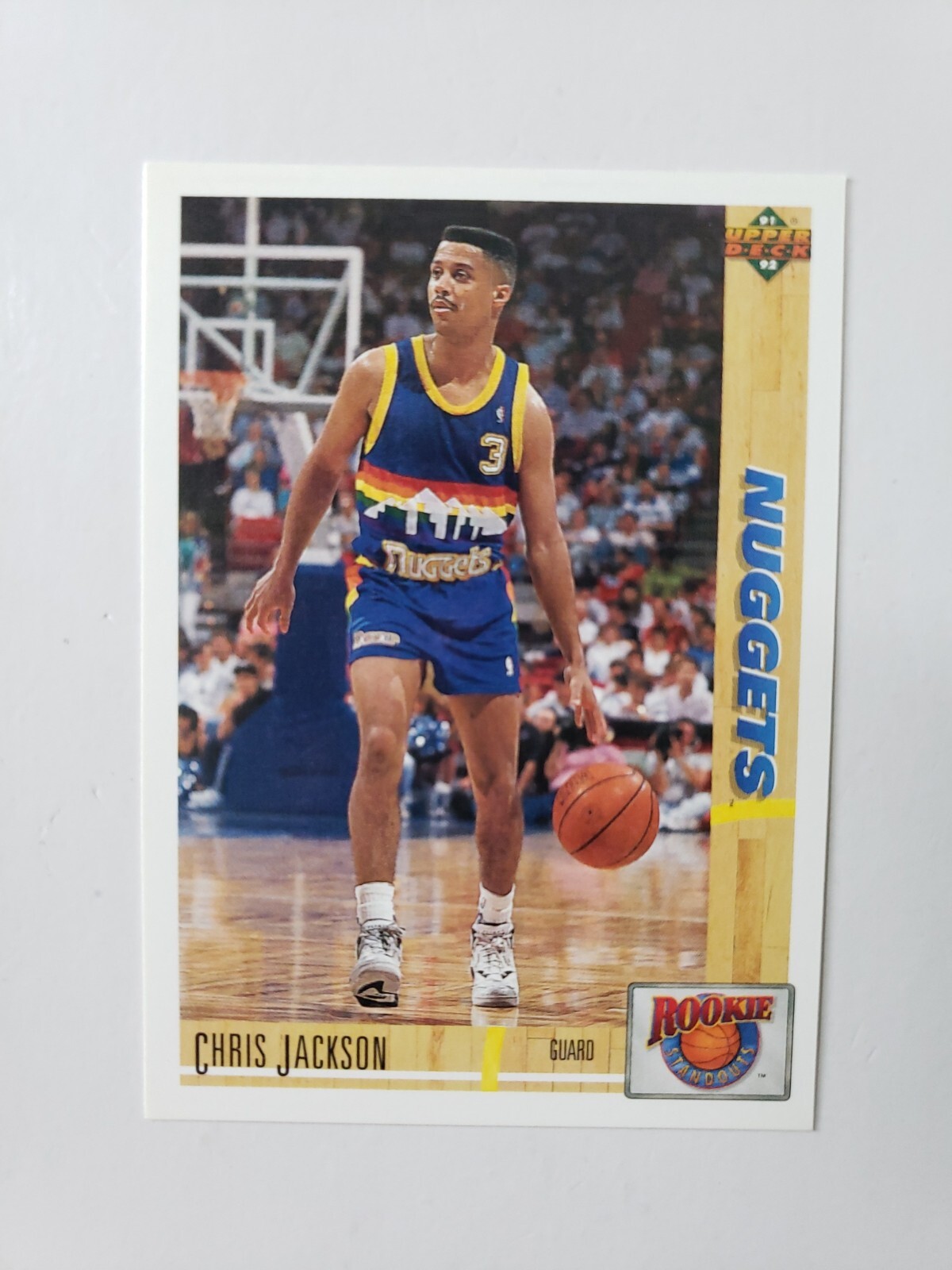 1991-92 Upper Deck Rookie Standouts Chris Jackson #R17 Denver Nuggets