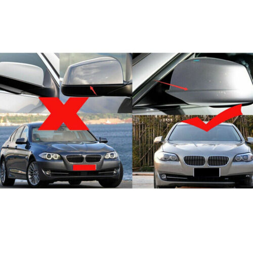 Carbon Fiber Side Wind Mirror Cover Caps For BMW 5-Series F10 F11 Pre-LCI 11-13 - Picture 2 of 12