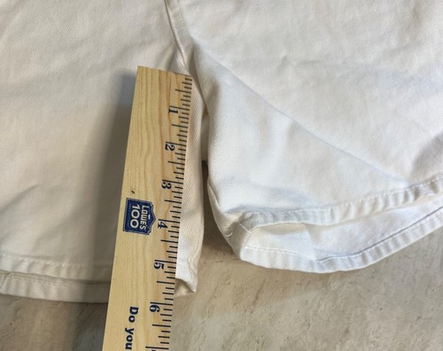 Y2K Vintage Gitano Size 8 High-Waisted White Denim Mom Shorts Button Details - Picture 7 of 13