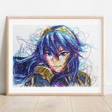 Impresión de bolígrafo Lucina, póster artístico Fire Emblem