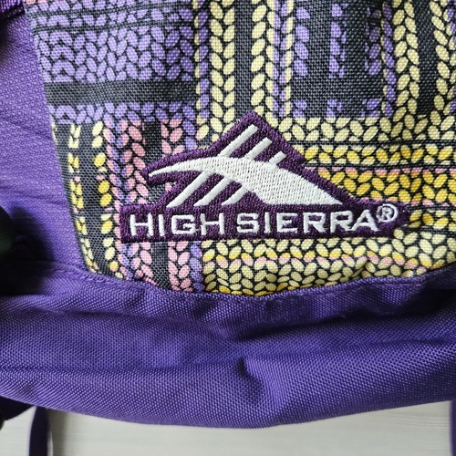 High Sierra Loop Daypack Water Resistant Backpack Purple Large Travel School Gym - Picture 5 of 21