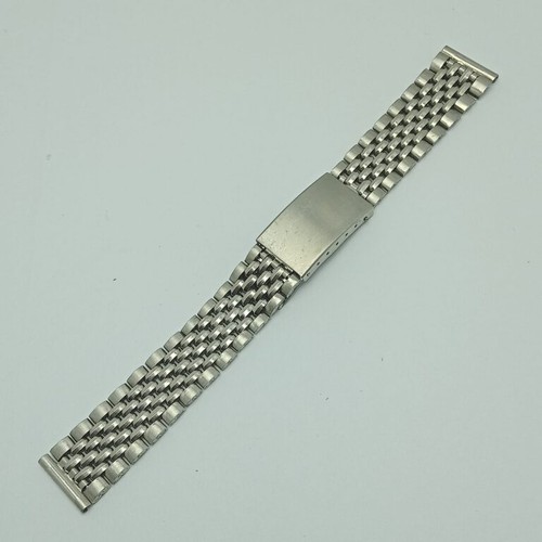 18 mm Beads Of Rice Stainless Steel Men’s Watch Bracelet - Picture 2 of 8
