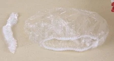 100pcs/set One-off White Disposable Headgear Showering/bathing Elastic Caps