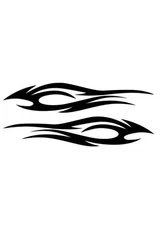 Tribal Flames Splash Vinyl Decal Window Truck Sticker Motorcycle Pinstripe JDM