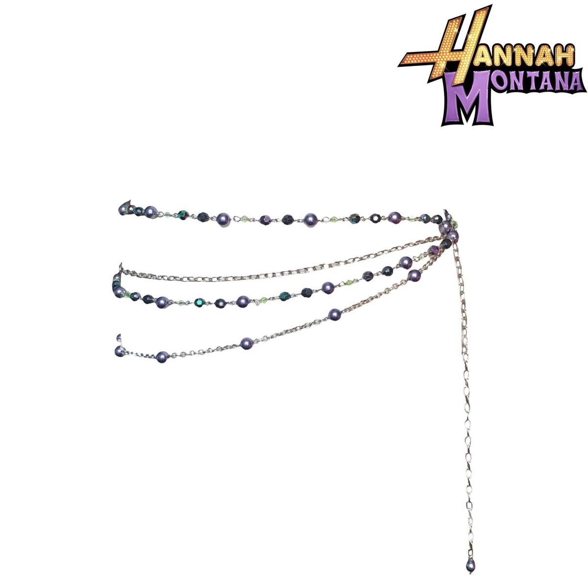 Gun Metal Seven (7) Strand Chain Jeweled Belt Rhinestone chain belt Black / Gray For Women | Maje main image 2