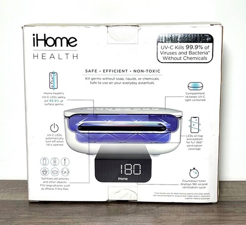 iHome iUVBT1WX POWERUVC PRO 360 UV-C Budzik Głośnik Bluetooth - Zdjęcie 2 z 2