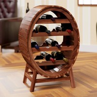 Weinregal Flaschenregal Holz WeinstäNder Weinfass Fass Wein Regal 12 Flaschen
