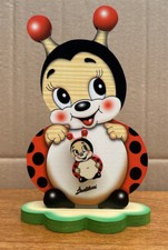 Bartolucci Of Italy - Wooden Table Ladybird Music Box NEW BOXED Plays Music