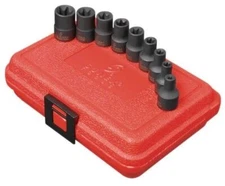 Sunex 9pc 3/8" External Star Impact Sockets Bits Set Tools Drive NEW 3670SE