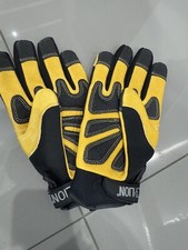 Lion Men's MechFlex Mechanic's Gloves Black  leather New LPGMX5BT Large