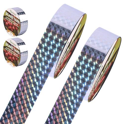 Double Bird Flash Tap, Bird Scare Tape Ribbon - Side Reflective 1in * 500FT *2 - Picture 2 of 8