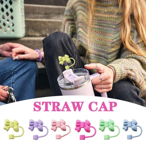 Cute Bow Straw Covers Cap Toppers for Stanley Silicone Straw Lids 10mm Hot Y1 - Picture 11 of 26