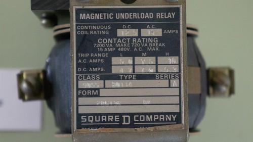 Square D Class 9055 B0114 Magnetic Relay - Picture 3 of 9