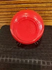 VINTAGE HAZEL-ATLAS BRIGHT RED MILK GLASS CEREAL BOWL PEBBLED SURFACE EXTRA NICE