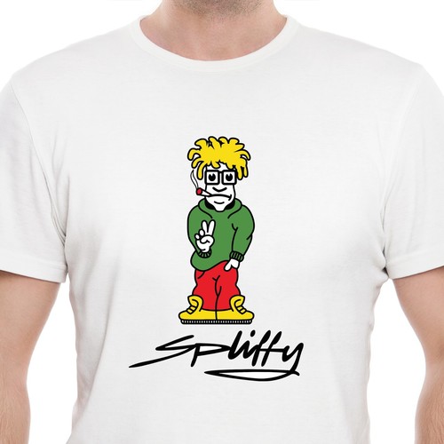 T-shirt SPLIFFY Retro années 90 Raver Eclipse Unisexe Homme Femme Tee Peace Smoke Weed - Photo 2 sur 3