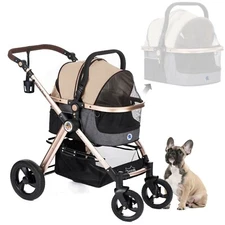 HPZ PET ROVER PRIME Luxury 3-in-1 Stroller for Small/Medium Dogs, Cats & Pets