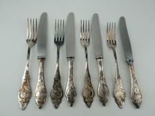 Frühstück Dessert Besteck 8 Teile ║ R&B  Ostfriesenmuster ║ versilbert 90 ║ C72