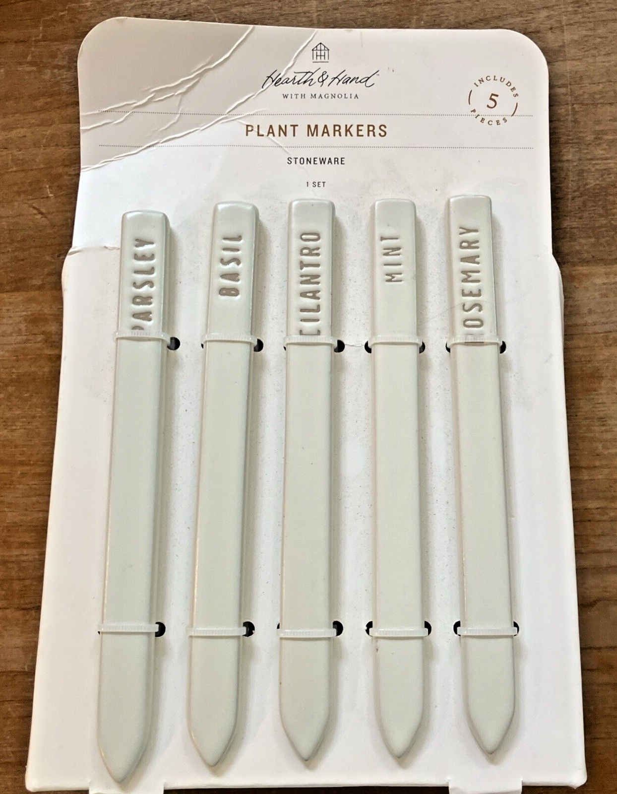 Hearth & Hand Magnolia Herb Garden Plant Markers for Parsley Basil Cilantro Mint Rosemary-image